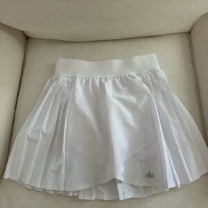 White Alo pleated tennis skirt XS